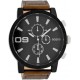 OOZOO Timepieces 50mm Dark Brown Leather Strap C7492